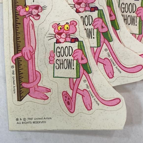 5 for $25 Pink Panther vintage‎ 1979-1981 stickers 38 ct - Picture 2 of 8